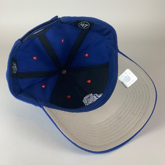 New England Patriots NFL Blue 47 Brand MVP Strapback Adjustable Hat - Picture 4 of 6